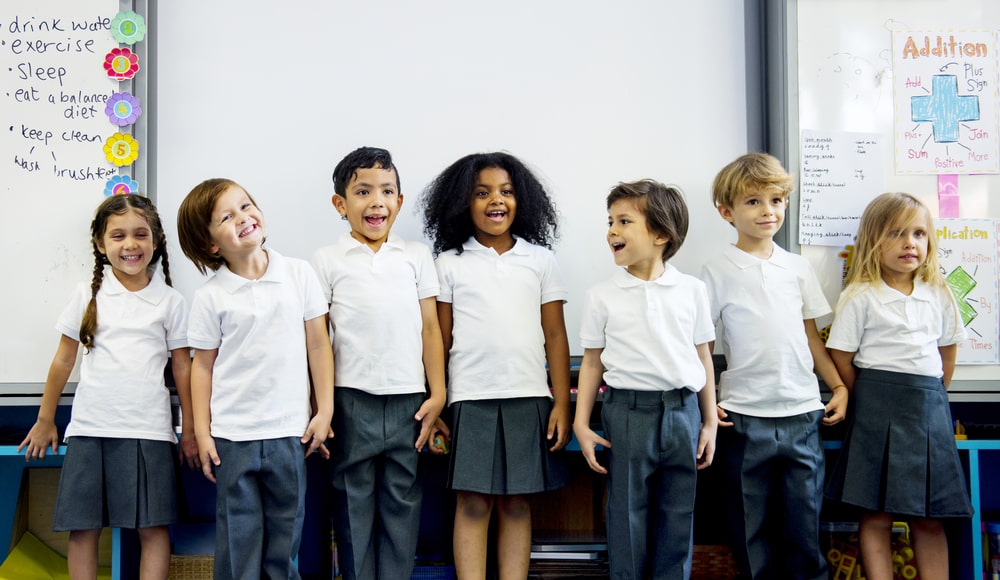 Happy children at A Step Above Day Care Academy.