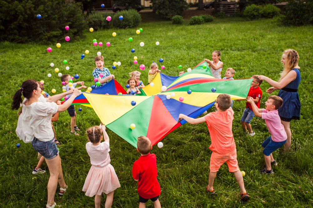 Children enjoying summer camp activities.
